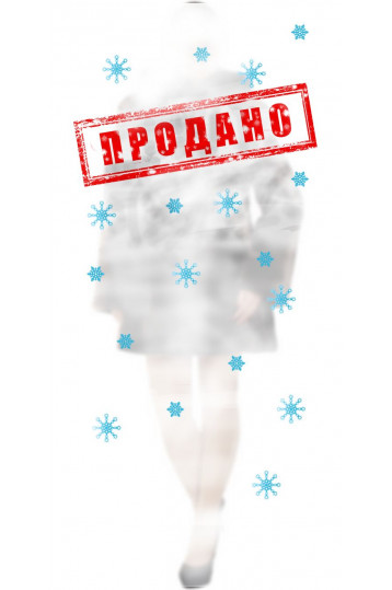 Короткая мутоновая шуба цвета панды с норковым капюшоном